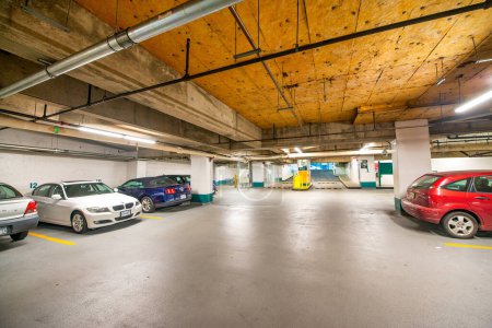 Photo for Vancouver, Canada - August 9, 2017: Car parking interior with cars - Royalty Free Image