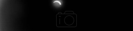 Photo for Total Solar Eclipse, sun covered by the moon in the sky. - Royalty Free Image