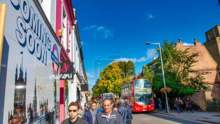 Photo for London - September 2012: Notting Hill is a famous tourist attraction. - Royalty Free Image
