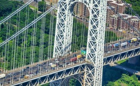 Photo for Aerial view of George Washington Bridge in New York. - Royalty Free Image