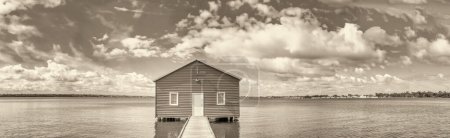 Panoramic view of the Blue Boat House in Perth, Western Australia.