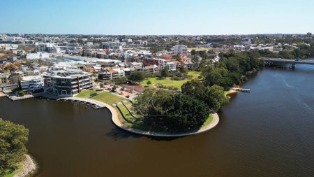 Vista aérea de Claise Brook y Mardalup Park en Perth, Australia