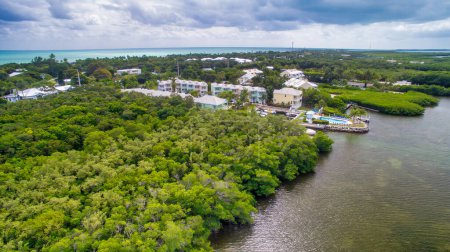 Téléchargez les photos : Upper Matecumbe Key, Floride - Vue aérienne panoramique sur le beau paysage. - en image libre de droit