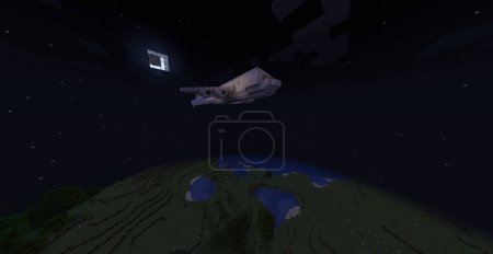 Téléchargez les photos : Jeu de Minecraft 15 octobre 2023. Exemple d'avion dans Minecraft Game illustration 3D. Éditorial - en image libre de droit
