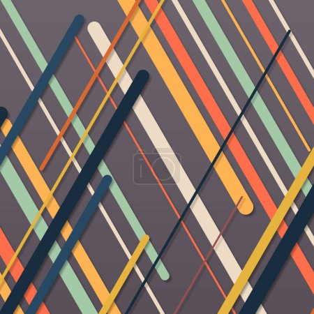 Ilustración de Ilustración de líneas de franja de flujo de color aleatorio - Imagen libre de derechos