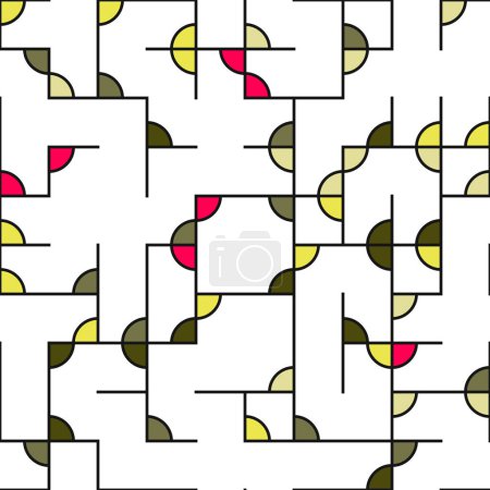 Illustration for Decorative diagram colorful geometric figures background illustration - Royalty Free Image
