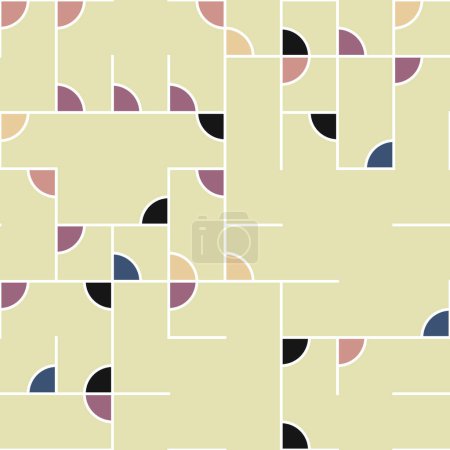 Illustration for Decorative diagram colorful geometric figures background illustration - Royalty Free Image