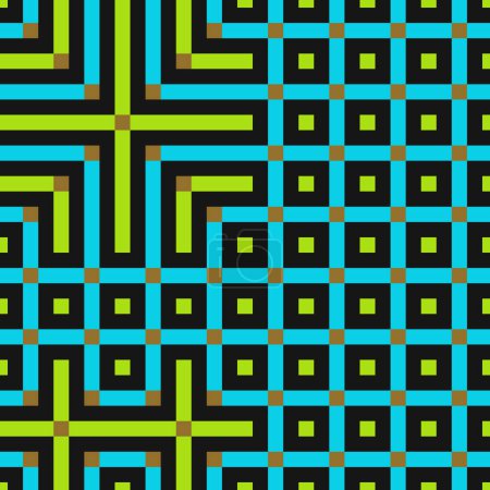 Téléchargez les illustrations : Abstract lines Maze generative art background art illustration - en licence libre de droit
