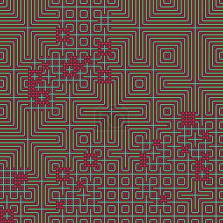 Foto de Abstract lines Maze generative art background art illustration - Imagen libre de derechos