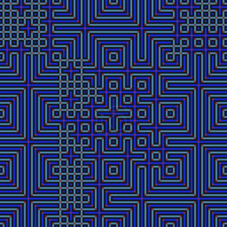 Ilustración de Abstract lines Maze generative art background art illustration - Imagen libre de derechos
