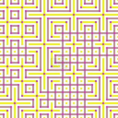 Téléchargez les illustrations : Abstract lines Maze generative art background art illustration - en licence libre de droit
