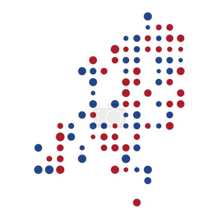 Ilustración de Países Bajos Silhouette Pixelated patrón ilustración - Imagen libre de derechos