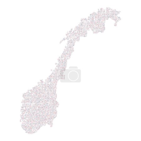 Illustration for Norway Silhouette Pixelated pattern illustration - Royalty Free Image