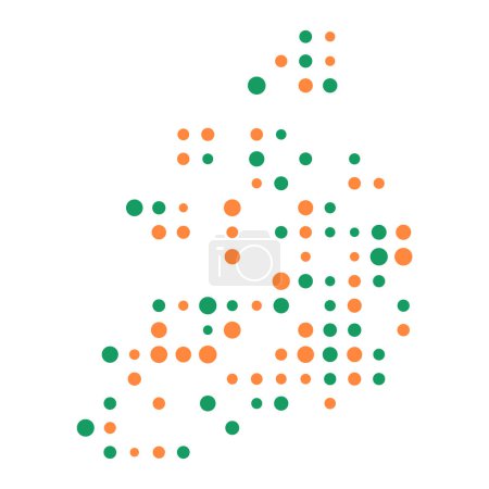 Ilustración de Irlanda silueta Pixelated patrón ilustración - Imagen libre de derechos