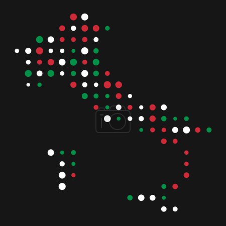 Ilustración de Italia Silueta Ilustración de patrón pixelado - Imagen libre de derechos