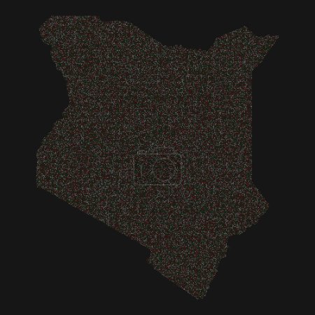 Ilustración de Kenia silueta Pixelated patrón ilustración - Imagen libre de derechos