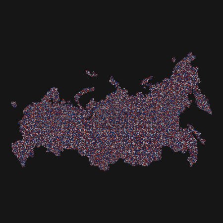 Ilustración de Rusia Silueta Pixelado patrón ilustración - Imagen libre de derechos