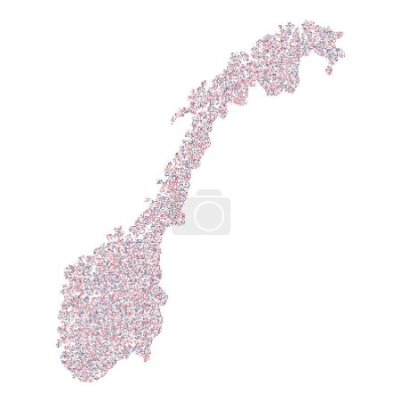 Illustration for Norway Silhouette Pixelated pattern illustration - Royalty Free Image