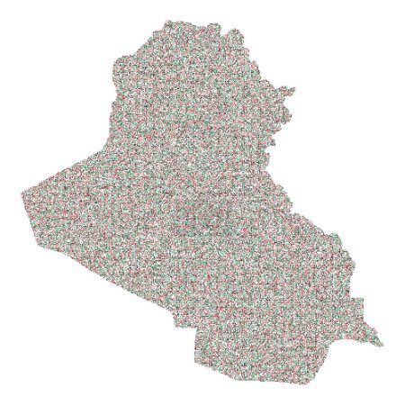 Ilustración de Ilustración de patrón pixelado de silueta de Irak - Imagen libre de derechos