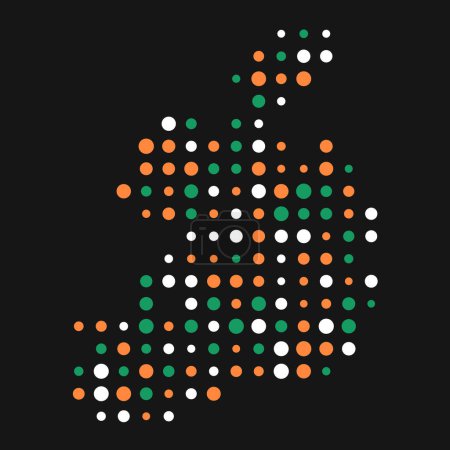 Ilustración de Irlanda silueta Pixelated patrón ilustración - Imagen libre de derechos