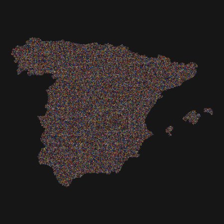 Ilustración de España Silueta Ilustración de patrón pixelado - Imagen libre de derechos