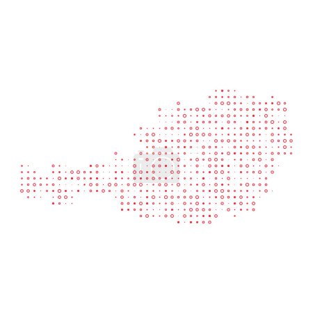 Ilustración de Austria Silhouette Pixelated patrón mapa ilustración - Imagen libre de derechos