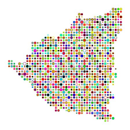 Ilustración de Nicaragua Silhouette Ilustración de mapa de patrón pixelado - Imagen libre de derechos