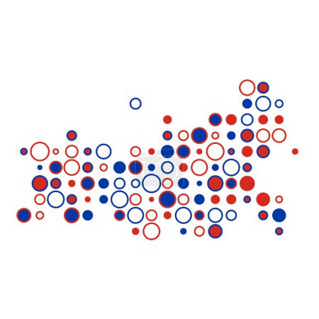Ilustración de Rusia Silhouette Pixelated patrón mapa ilustración - Imagen libre de derechos