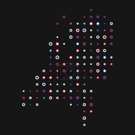 Ilustración de Países Bajos Silhouette Pixelated patrón mapa ilustración - Imagen libre de derechos