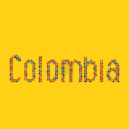 Illustration for Colombia Silhouette Pixelated pattern map illustration - Royalty Free Image