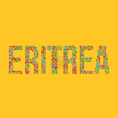 Illustration for Eritrea Silhouette Pixelated pattern map illustration - Royalty Free Image