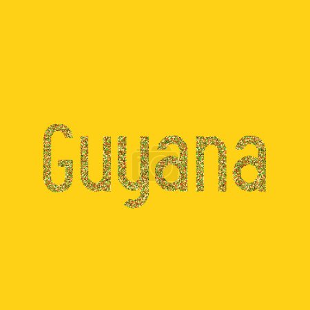 Illustration for Guyana Silhouette Pixelated pattern map illustration - Royalty Free Image