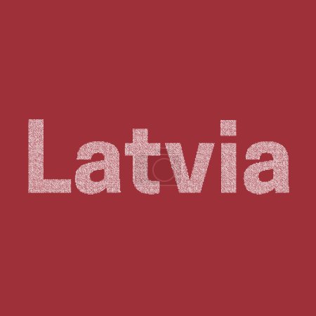 Illustration for Latvia Silhouette Pixelated pattern map illustration - Royalty Free Image