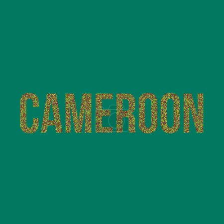 Ilustración de Camerún silueta Pixelado patrón mapa ilustración - Imagen libre de derechos