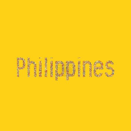 Illustration for Philippines Silhouette Pixelated pattern map illustration - Royalty Free Image