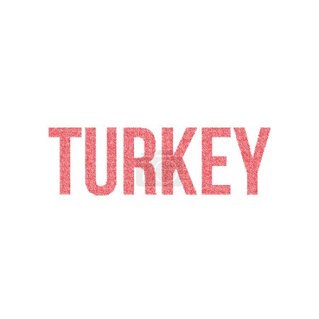 Téléchargez les illustrations : Turquie Silhouette Illustration de carte de motif pixélisé - en licence libre de droit