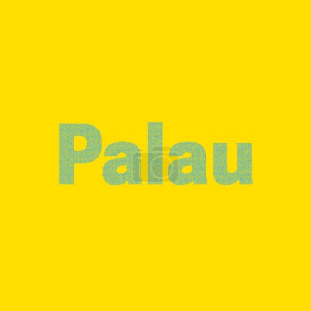 Ilustración de Palau Silhouette Ilustración de mapa de patrón pixelado - Imagen libre de derechos