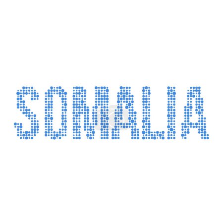 Illustration for Somalia Silhouette Pixelated pattern map illustration - Royalty Free Image