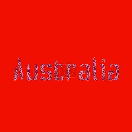 Illustration for Australia Silhouette Pixelated pattern map illustration - Royalty Free Image