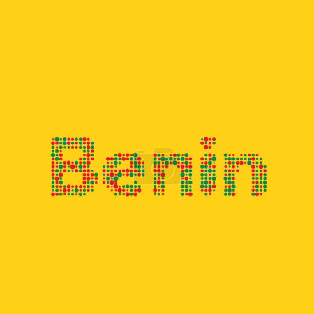 Illustration for Benin Silhouette Pixelated pattern map illustration - Royalty Free Image