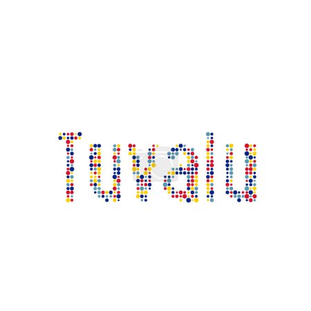 Illustration for Tuvalu Silhouette Pixelated pattern map illustration - Royalty Free Image