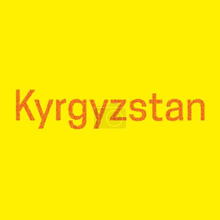 Téléchargez les illustrations : Kirghizistan Silhouette Illustration de carte de motif pixélisé - en licence libre de droit