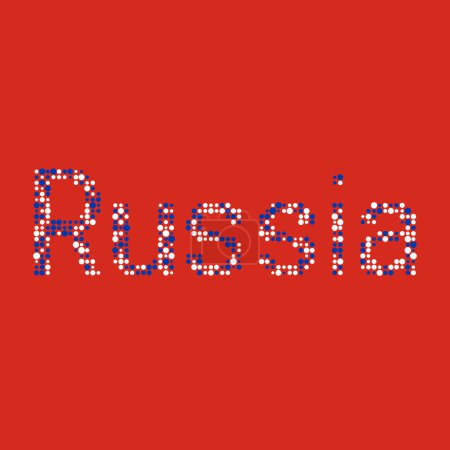 Ilustración de Rusia Silhouette Pixelated patrón mapa ilustración - Imagen libre de derechos