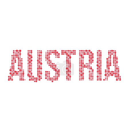Ilustración de Austria Silhouette Pixelated patrón mapa ilustración - Imagen libre de derechos