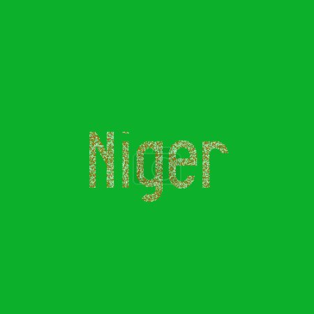 Téléchargez les illustrations : Niger Silhouette Illustration de carte de motif pixélisé - en licence libre de droit