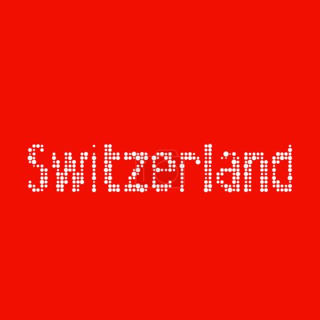 Téléchargez les illustrations : Suisse Silhouette Illustration de carte de motif pixélisé - en licence libre de droit