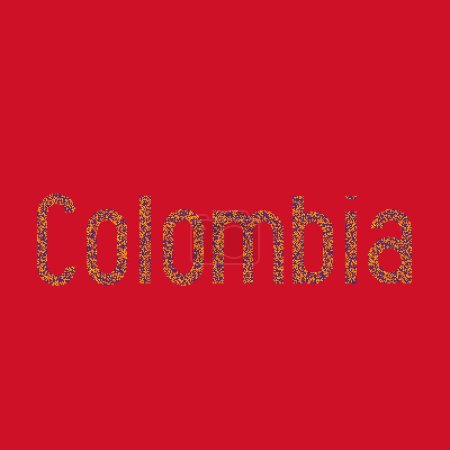 Illustration for Colombia Silhouette Pixelated pattern map illustration - Royalty Free Image