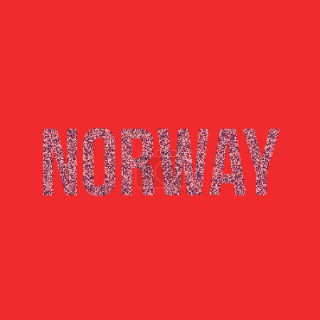 Téléchargez les illustrations : Norvège Silhouette Illustration de carte de motif pixélisé - en licence libre de droit