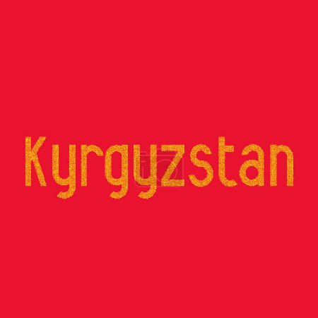 Téléchargez les illustrations : Kirghizistan Silhouette Illustration de carte de motif pixélisé - en licence libre de droit