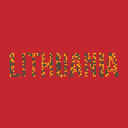 Ilustración de Lituania Silhouette Pixelated patrón mapa ilustración - Imagen libre de derechos